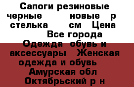 Сапоги резиновые черные Sandra новые - р.37 стелька 24.5 см › Цена ­ 700 - Все города Одежда, обувь и аксессуары » Женская одежда и обувь   . Амурская обл.,Октябрьский р-н